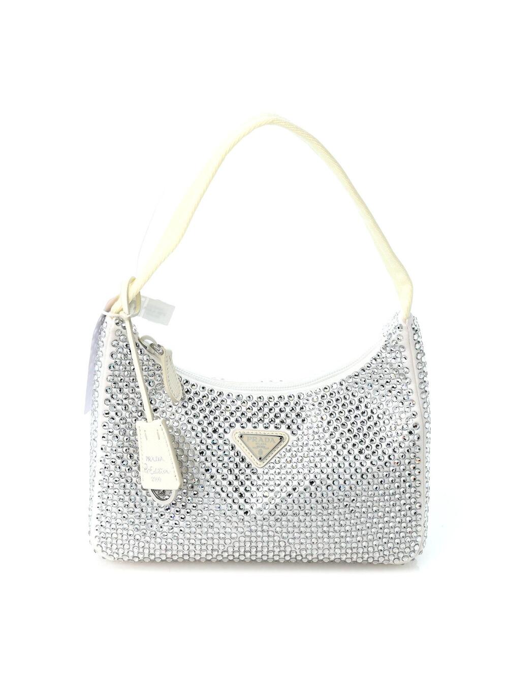 Prada Satin Crystal Mini Re-Edition Bag #352831P11B